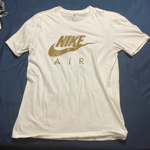 White Nike Shirt with gold writing - Picture 1 of 1